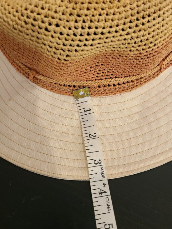 Helen Kaminski Kalola Wide Brim Cloche White Tan